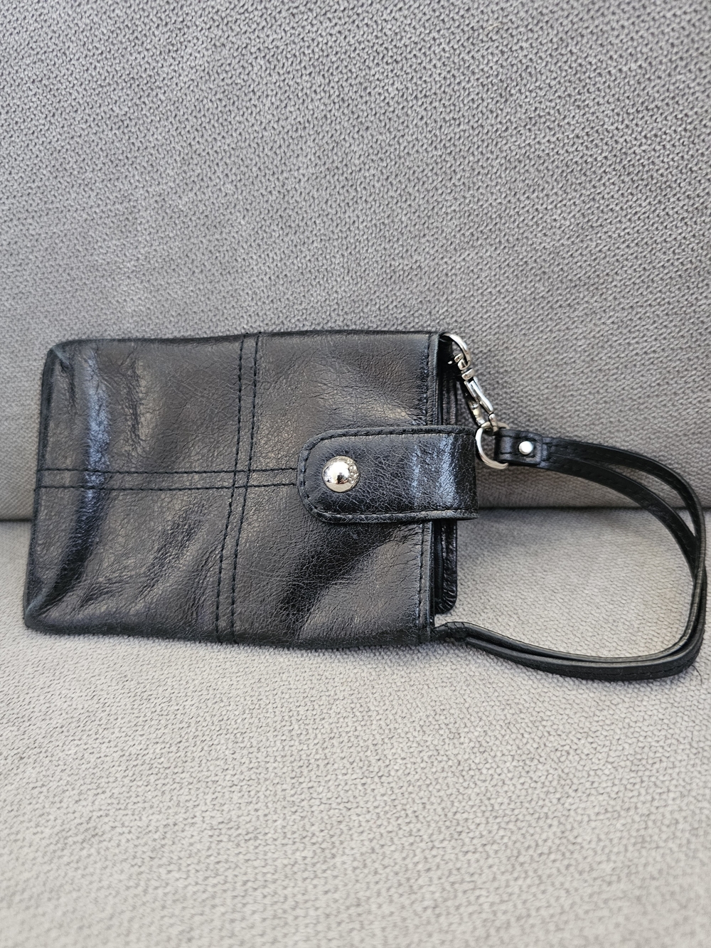 Black leather HOBO International wallet , wristlet